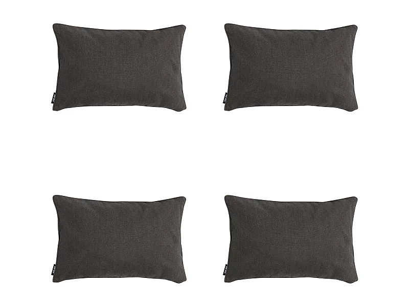 Sierkussen Dark grey canvas eco+ - Ca. 30x50 cm - Set van 4