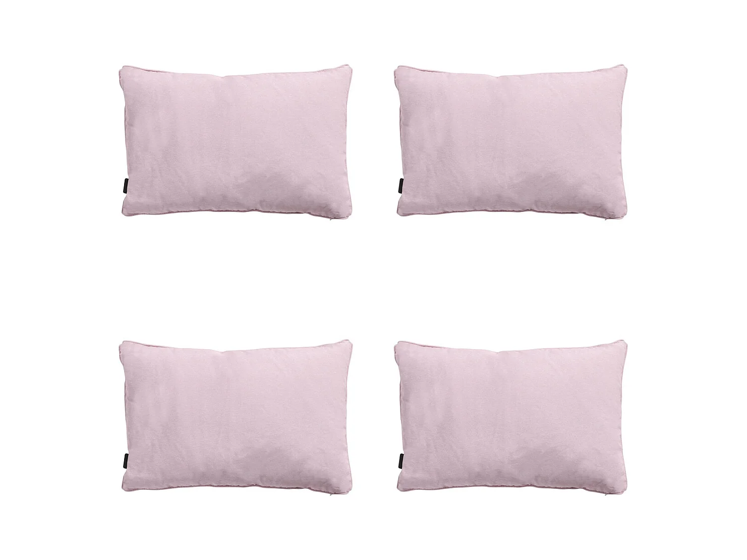 Coussin décoratif Panama rose tendre - Env. 40x60 cm - Lot de 4