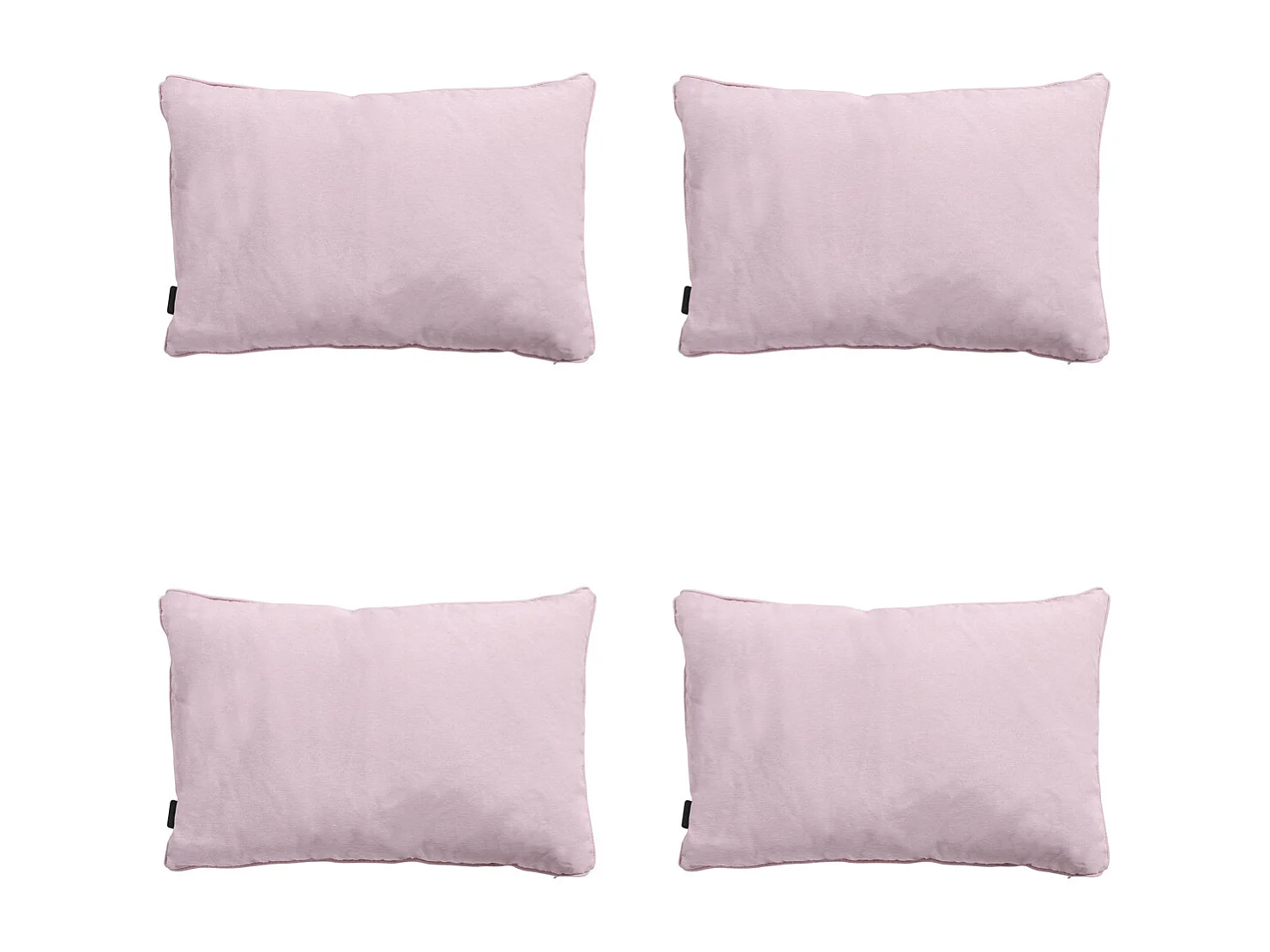 Coussin décoratif Panama rose tendre - Env. 40x60 cm - Lot de 4