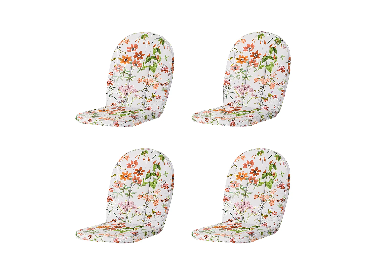 Coussin de jardin Kettler Comfort/Prince Milly naturel - Env. 105 x 52 cm - Lot de 4