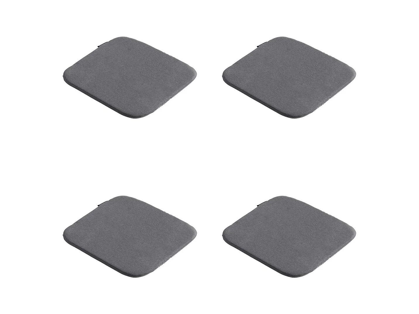 Coussin d'assise Panama gris - Environ 40x40 cm - Lot de 4