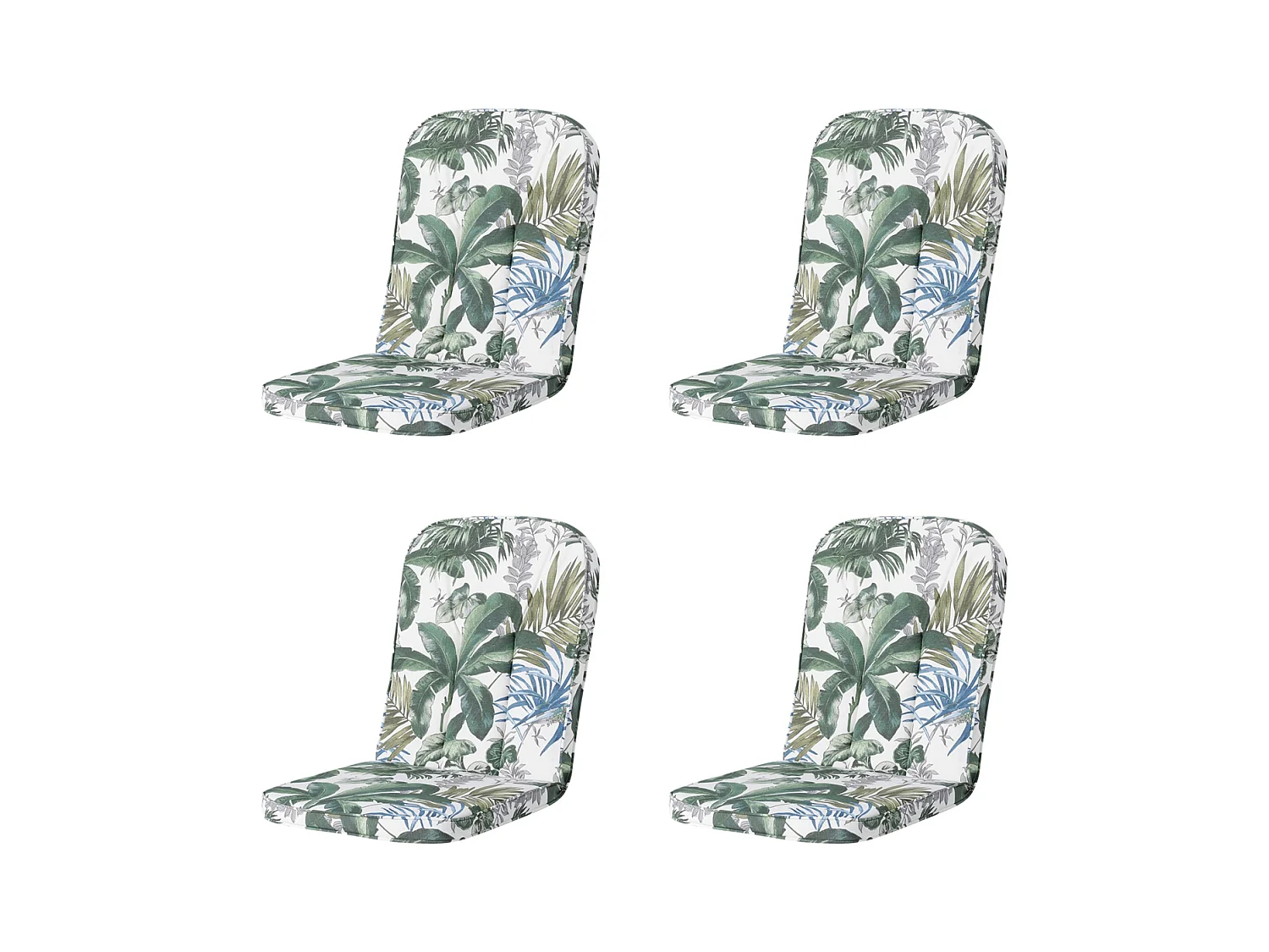 Coussin de jardin Carlo / Calvia Bliss bleu - Env. 100 x 48 cm - Lot de 4
