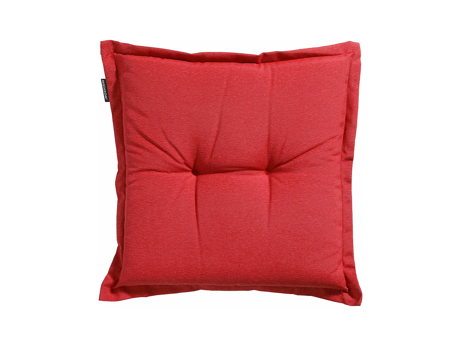 Coussin d'assise Panama rouge brique - Environ 50 x 50 cm - Lot de 4