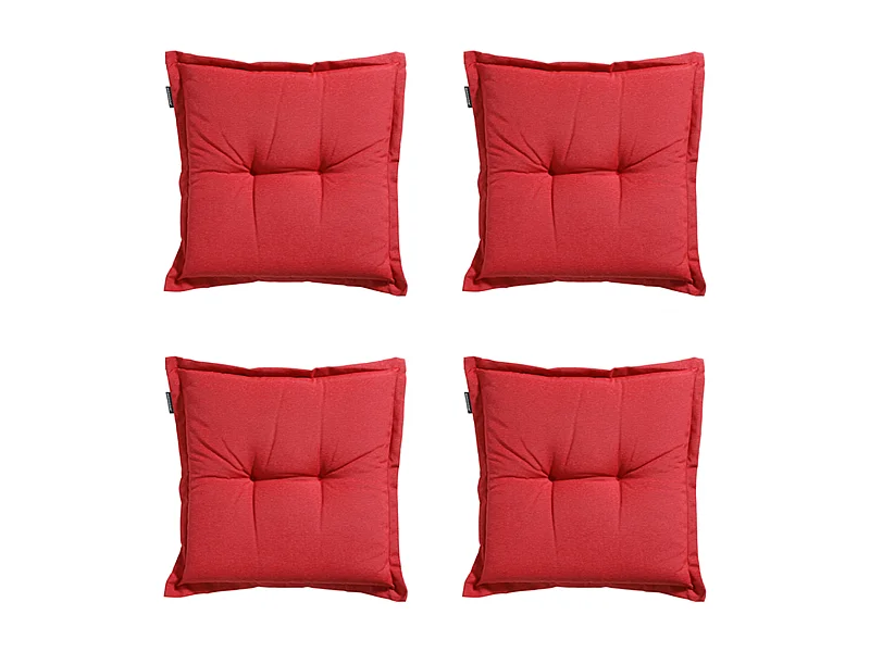 Zitkussen Panama brick red - Ca. 50x50 cm - Set van 4