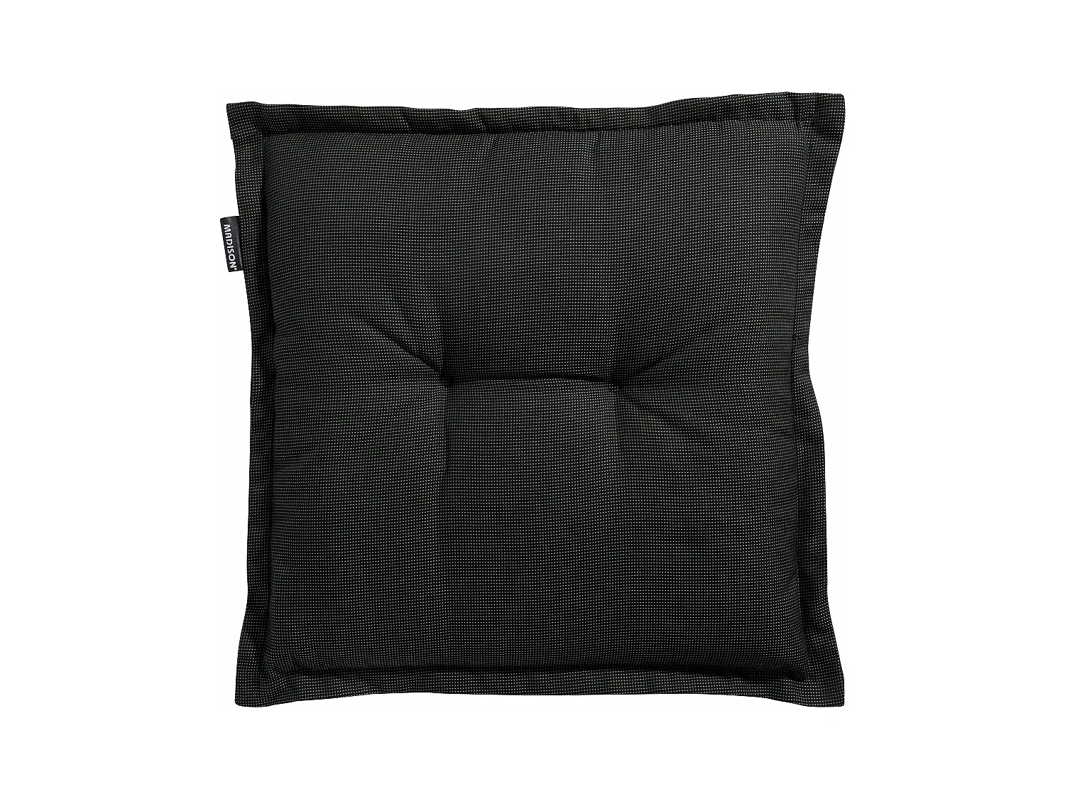 Coussin d'assise Rib noir - Environ 50x50 cm - Lot de 4