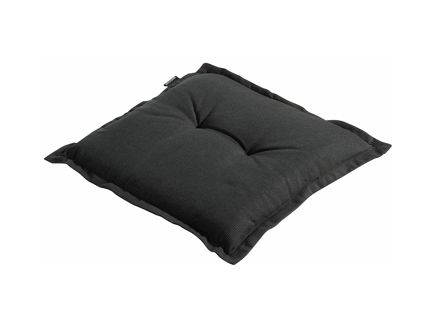 Coussin d'assise Rib noir - Environ 50x50 cm - Lot de 4