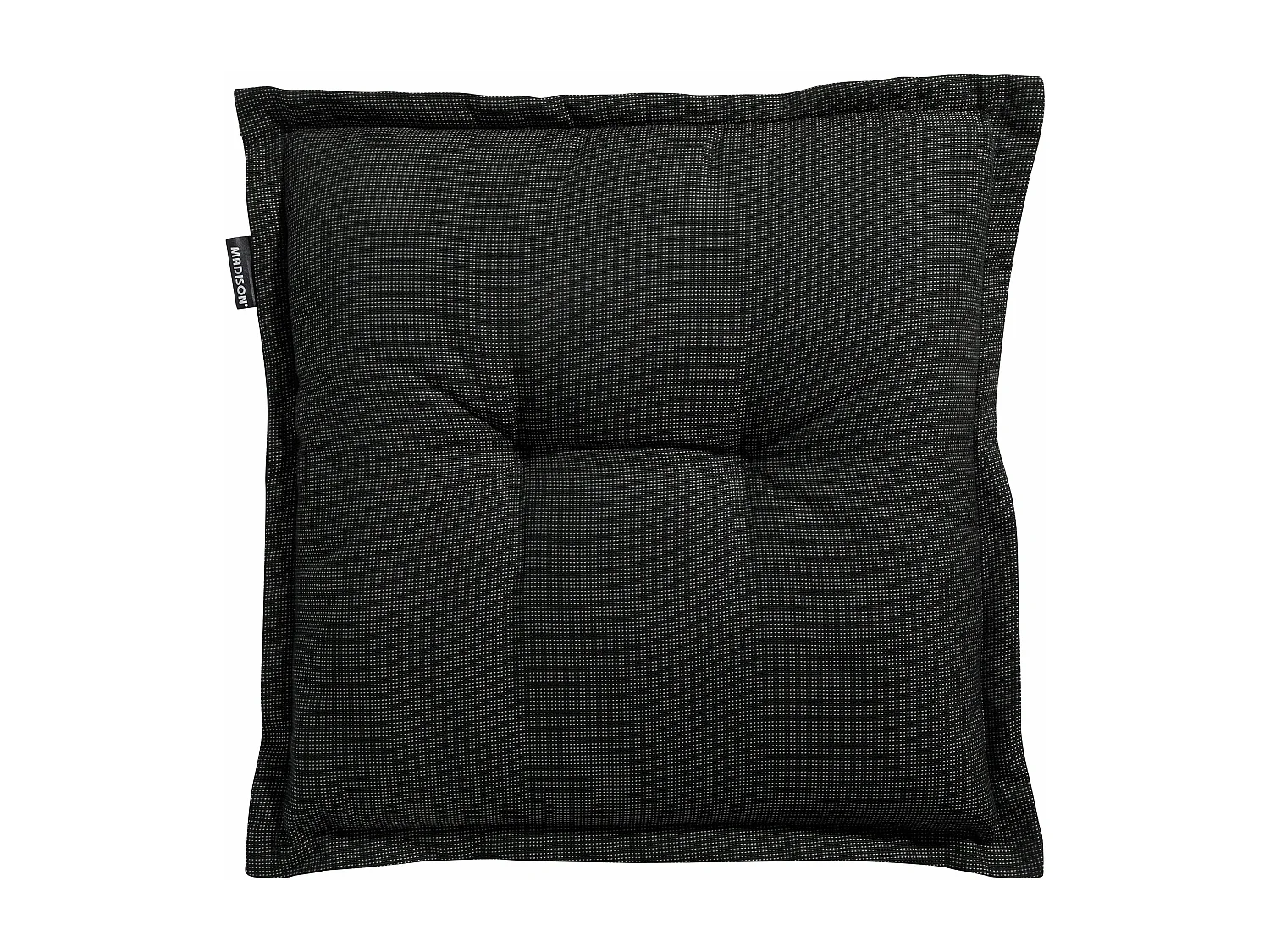 Coussin d'assise Rib noir - Environ 50x50 cm - Lot de 4