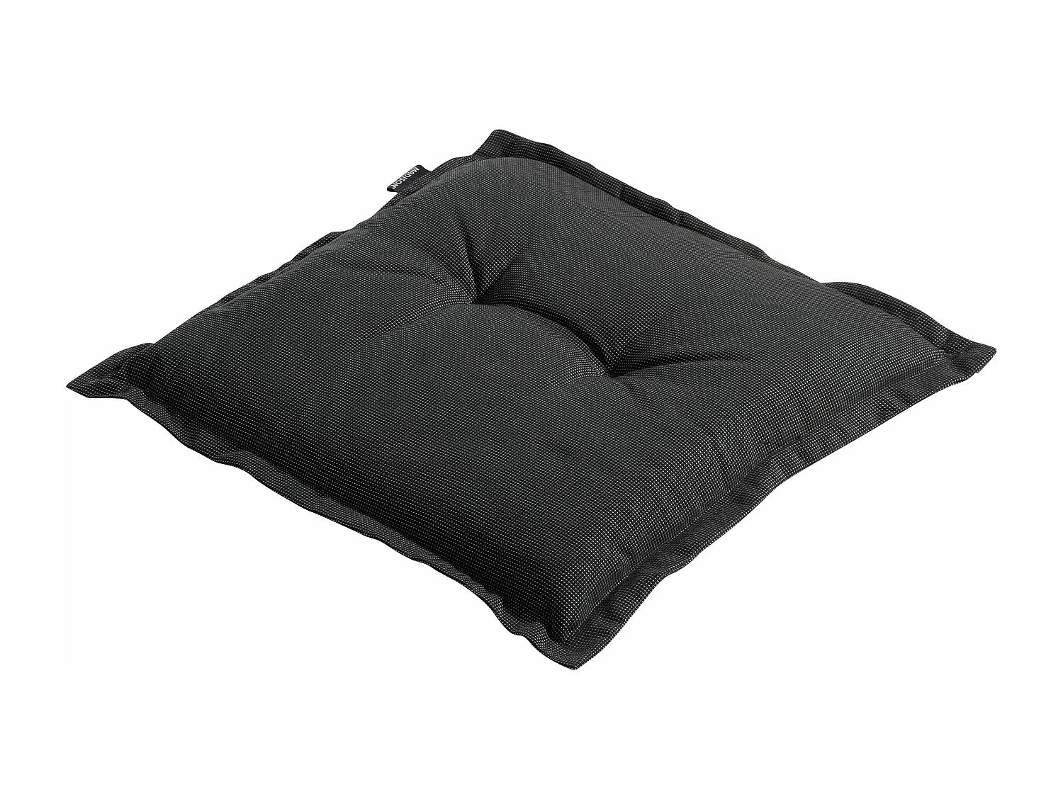 Coussin d'assise Rib noir - Environ 50x50 cm - Lot de 4