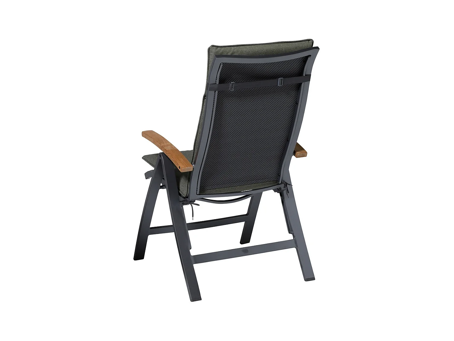 Coussin de chaise de jardin à dossier haut Manchester vert - Environ 120 x 50 cm - Lot de 4