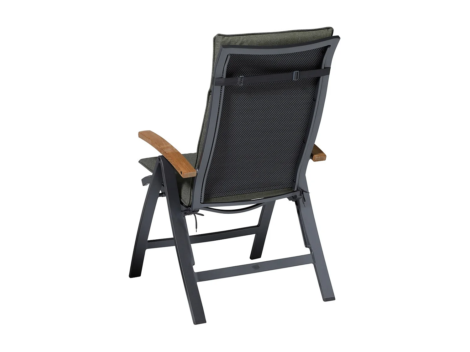 Coussin de chaise de jardin à dossier haut Manchester vert - Environ 120 x 50 cm - Lot de 4