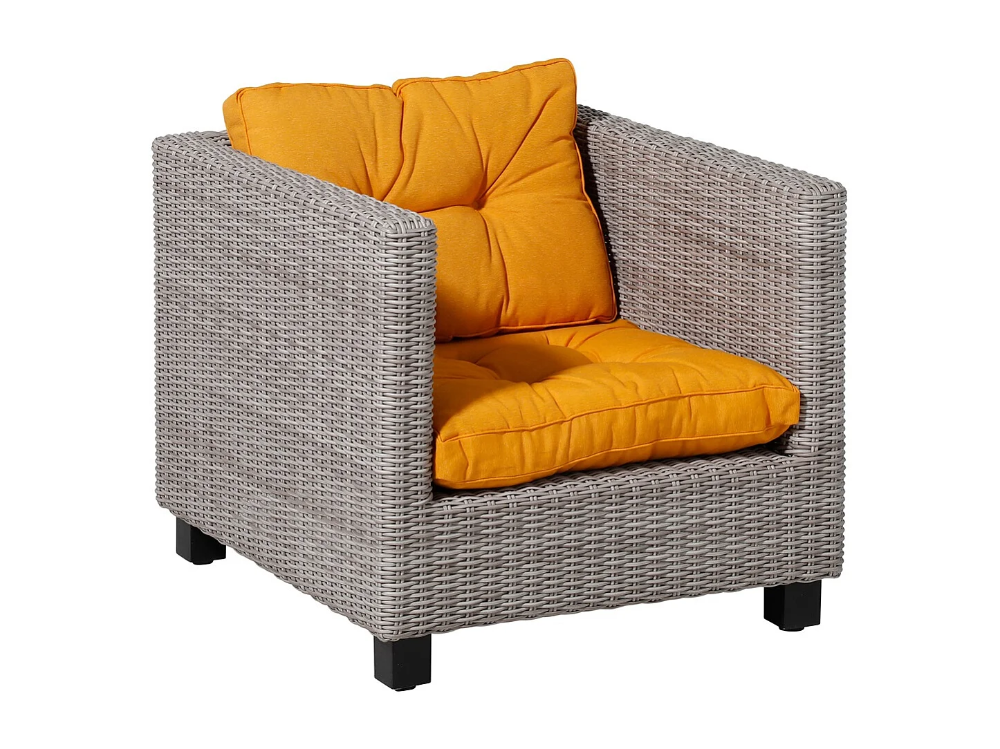 Coussin d'assise Florance Panama doré brillant - Environ 73 x 73 cm - Lot de 2