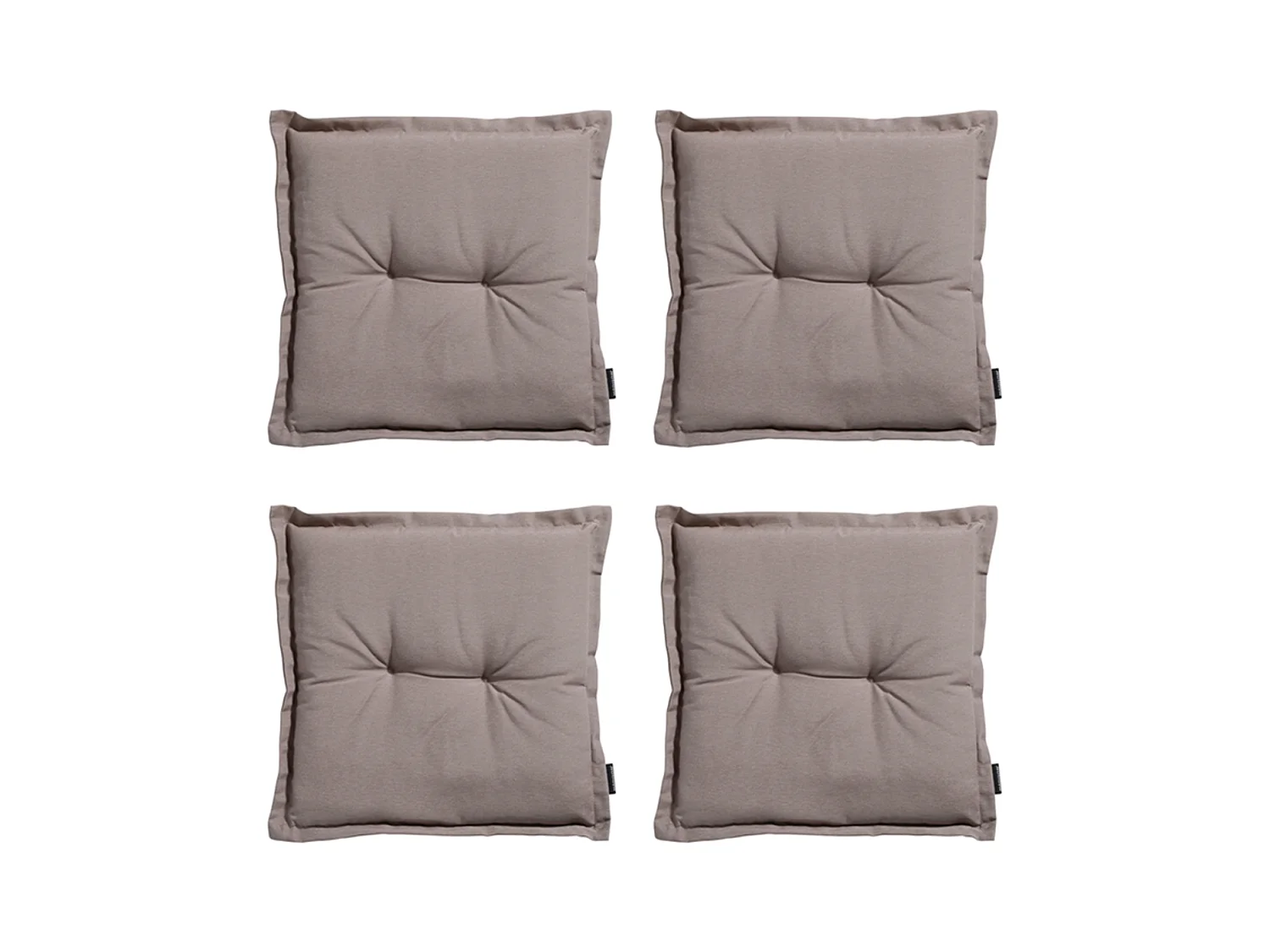 Coussin d'assise Panama taupe - Environ 50x50 cm - Lot de 4