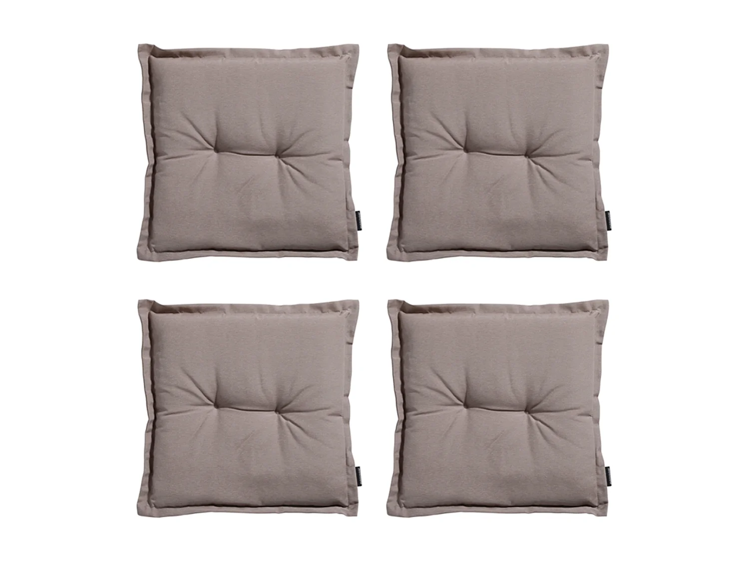 Coussin d'assise Panama taupe - Environ 50x50 cm - Lot de 4