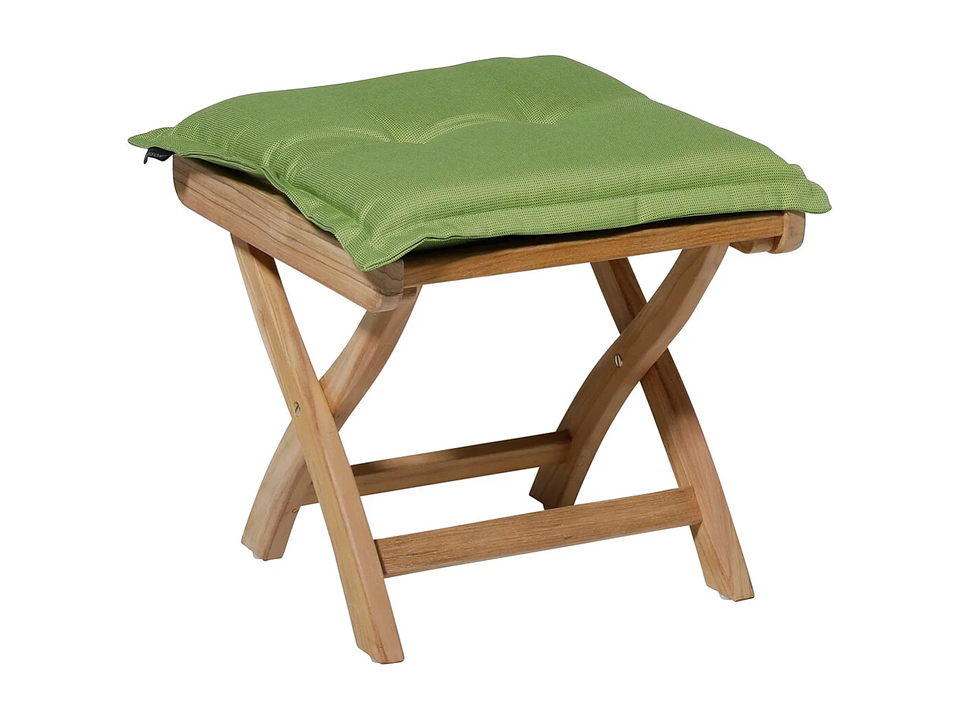 Coussin d'assise Rib citron vert - Environ 50x50 cm - Lot de 4