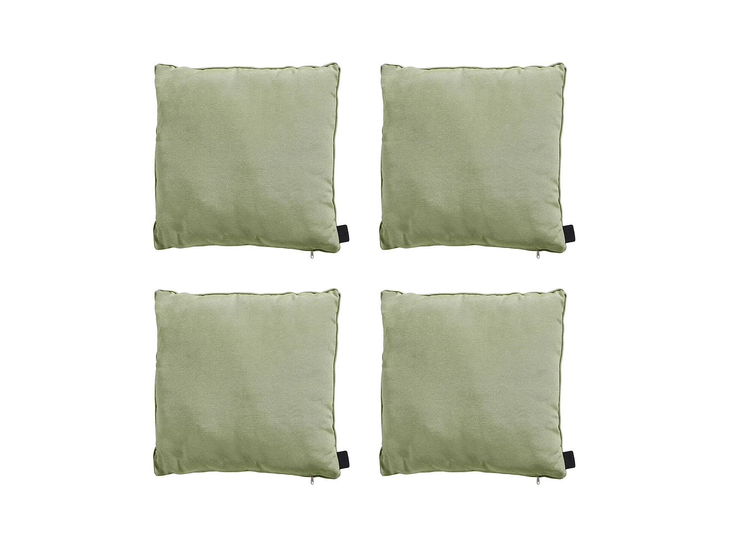 Coussin décoratif Panama sauge - Env. 45x45 cm - Lot de 4