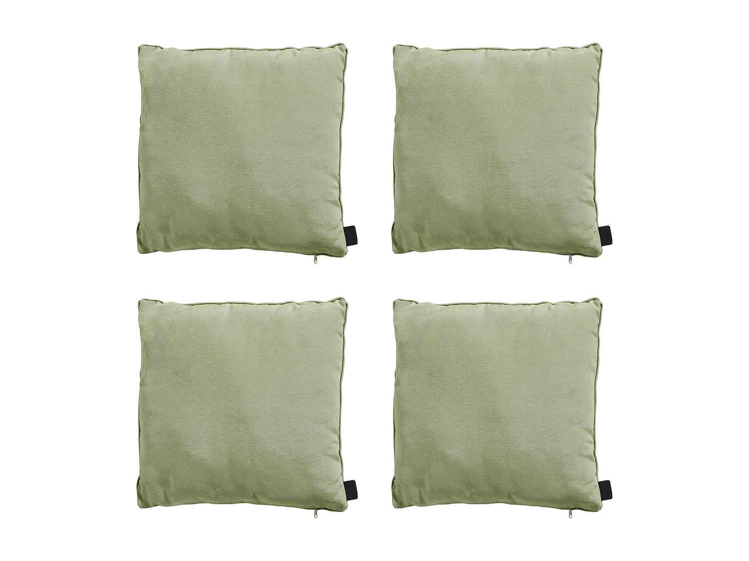 Coussin décoratif Panama sauge - Env. 45x45 cm - Lot de 4