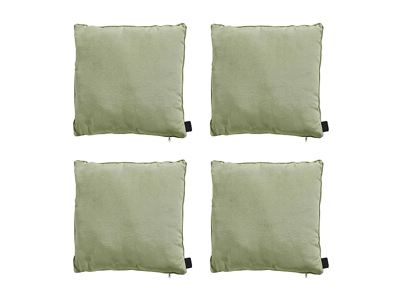 Coussin décoratif Panama sauge - Env. 45x45 cm - Lot de 4