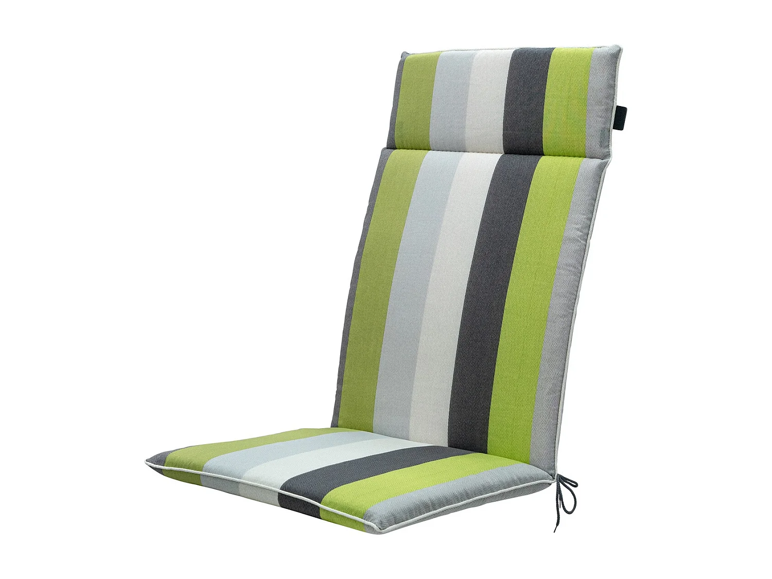 Coussin de chaise de jardin haut dossier Victoria vert - Environ 120 x 50 cm - Lot de 4