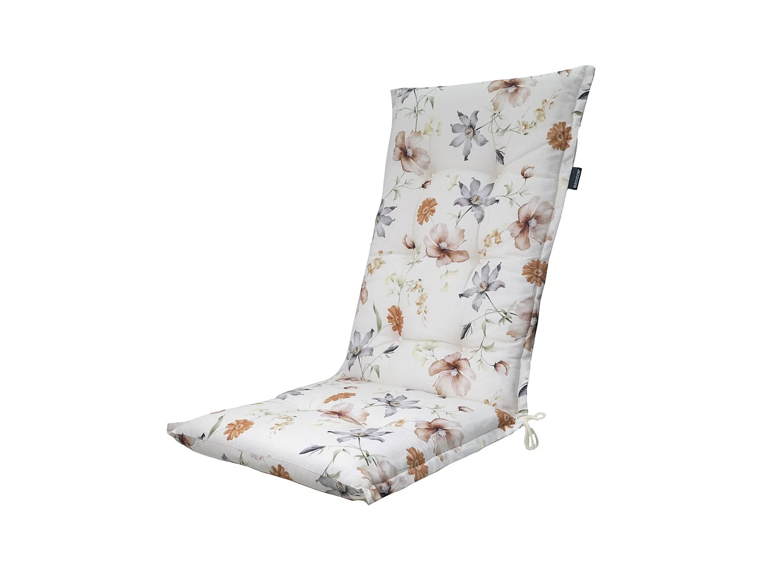 Coussin de chaise de jardin haut dossier Florina naturel - Dimensions approximatives : 123 x 50 cm - Lot de 4