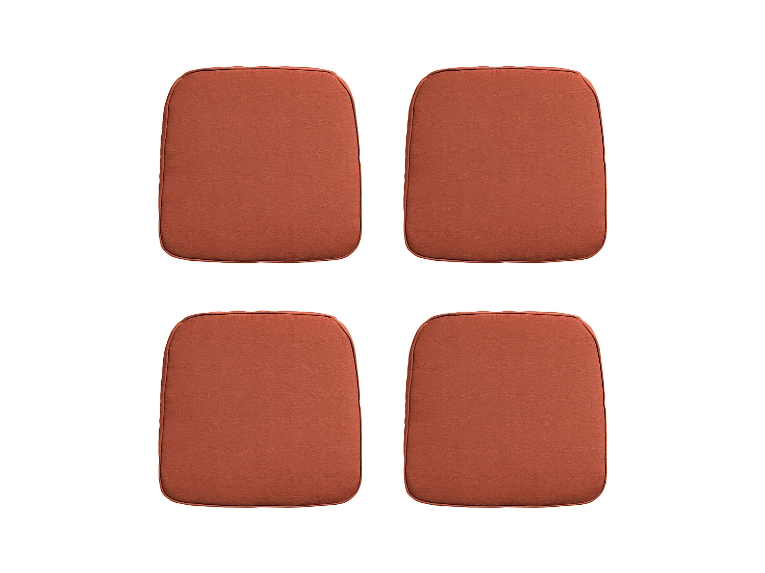 Coussin d'assise en osier Panama Terra - Environ 48 x 48 cm - Lot de 4