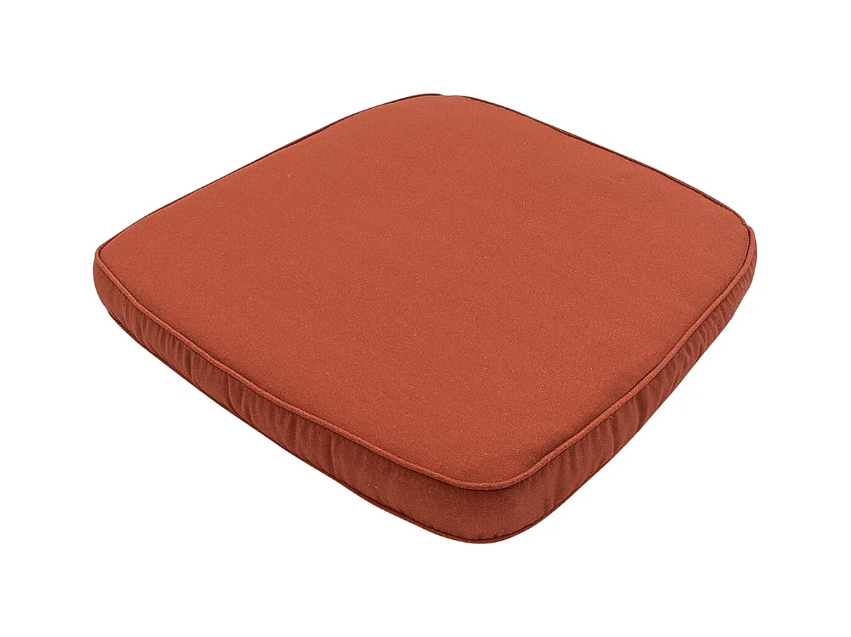 Coussin d'assise en osier Panama Terra - Environ 48 x 48 cm - Lot de 4