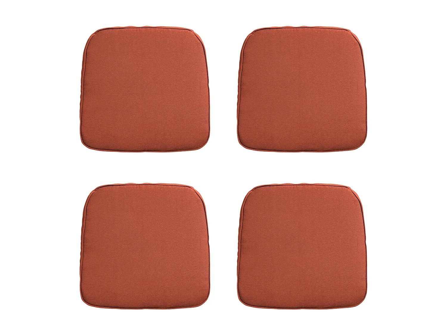 Coussin d'assise en osier Panama Terra - Environ 48 x 48 cm - Lot de 4