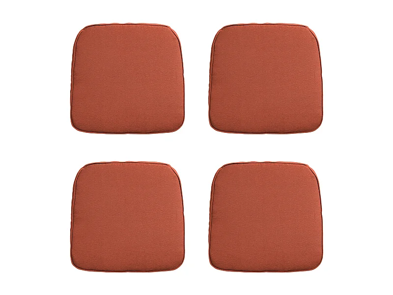 Coussin d'assise en osier Panama Terra - Environ 48 x 48 cm - Lot de 4