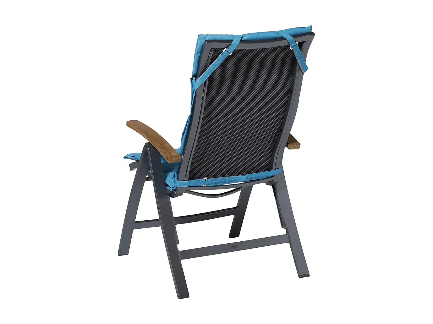 Coussin de jardin Fiber Deluxe Panama aqua - Env. 125x50 cm - Lot de 4