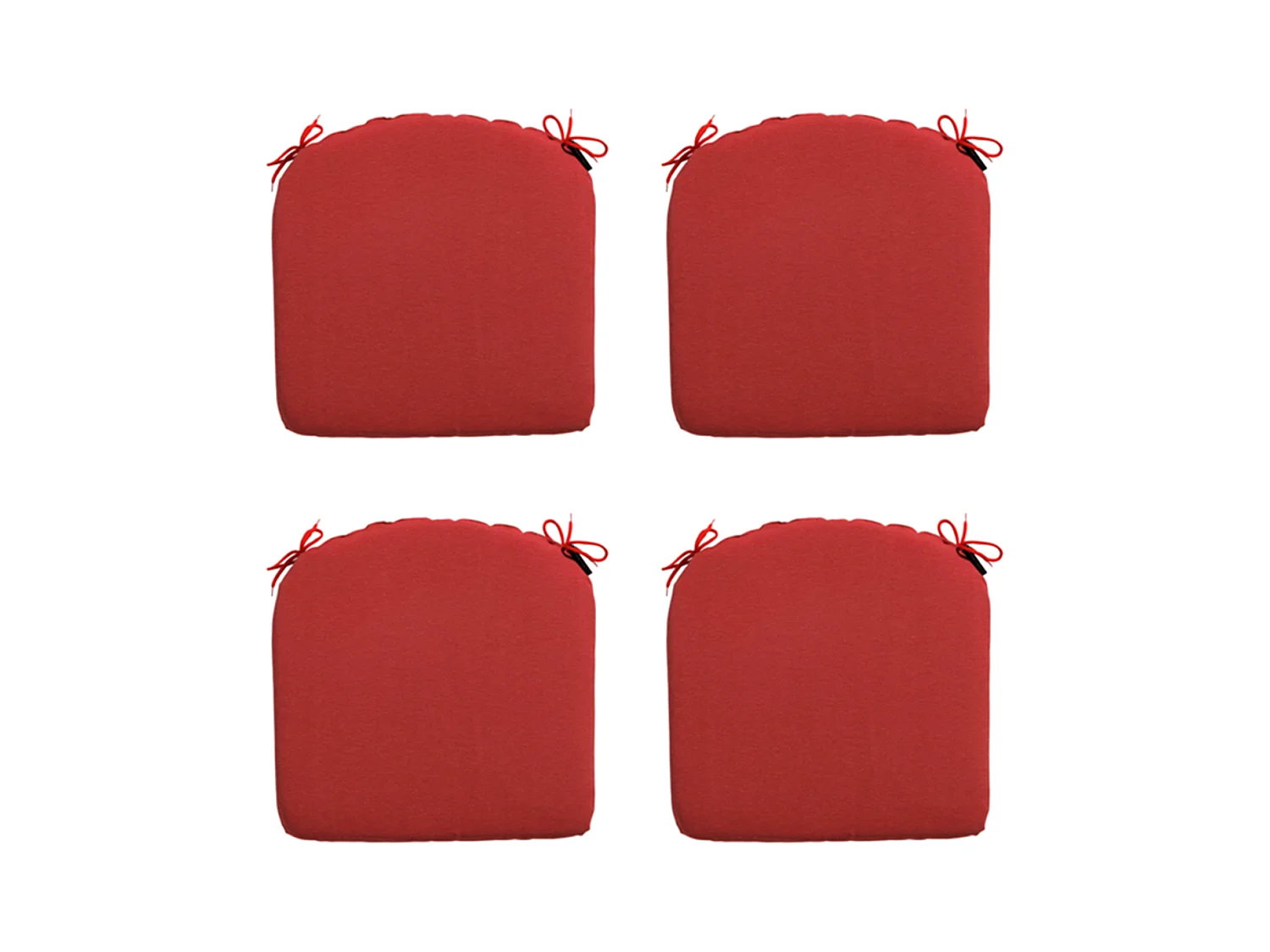 Cojín de asiento Panamá rojo ladrillo - Aprox. 46x48 cm - Juego de 4