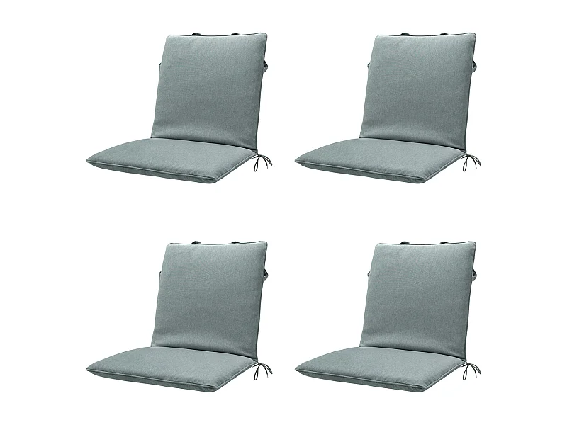 Coussin de chaise empilable Toile argentée éco+ - Env. 97x49 cm - Lot de 4