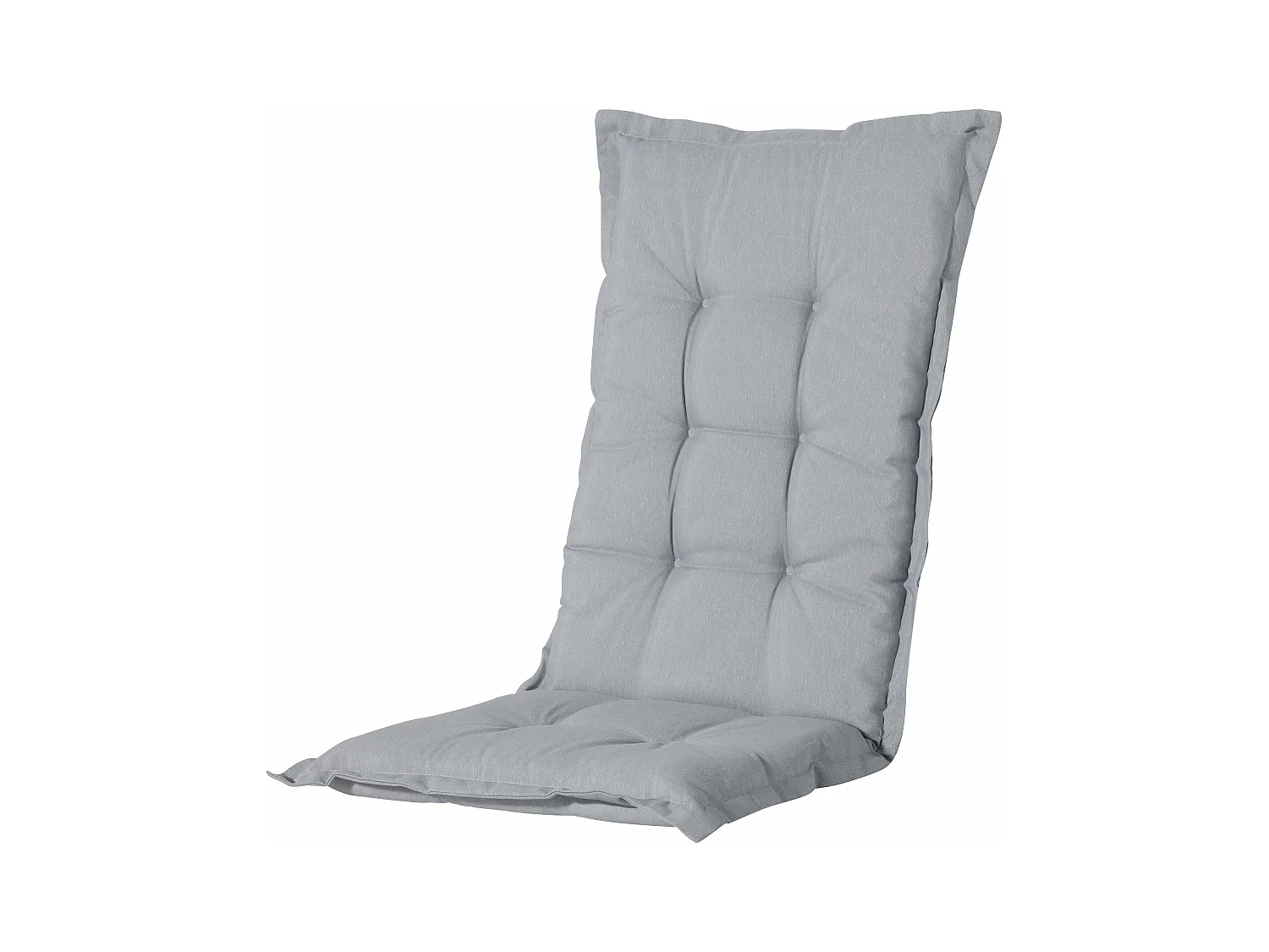Coussin de chaise de jardin dossier bas Panama gris clair - Environ 105 x 50 cm - Lot de 4