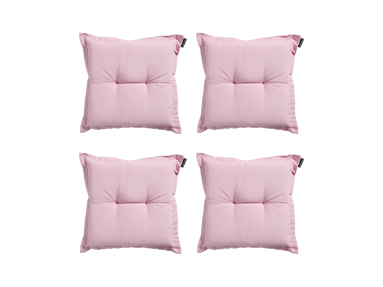 Coussin d'assise Panama rose tendre - Environ 50 x 50 cm - Lot de 4