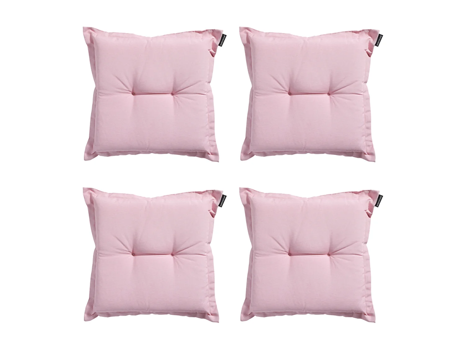 Coussin d'assise Panama rose tendre - Environ 50 x 50 cm - Lot de 4