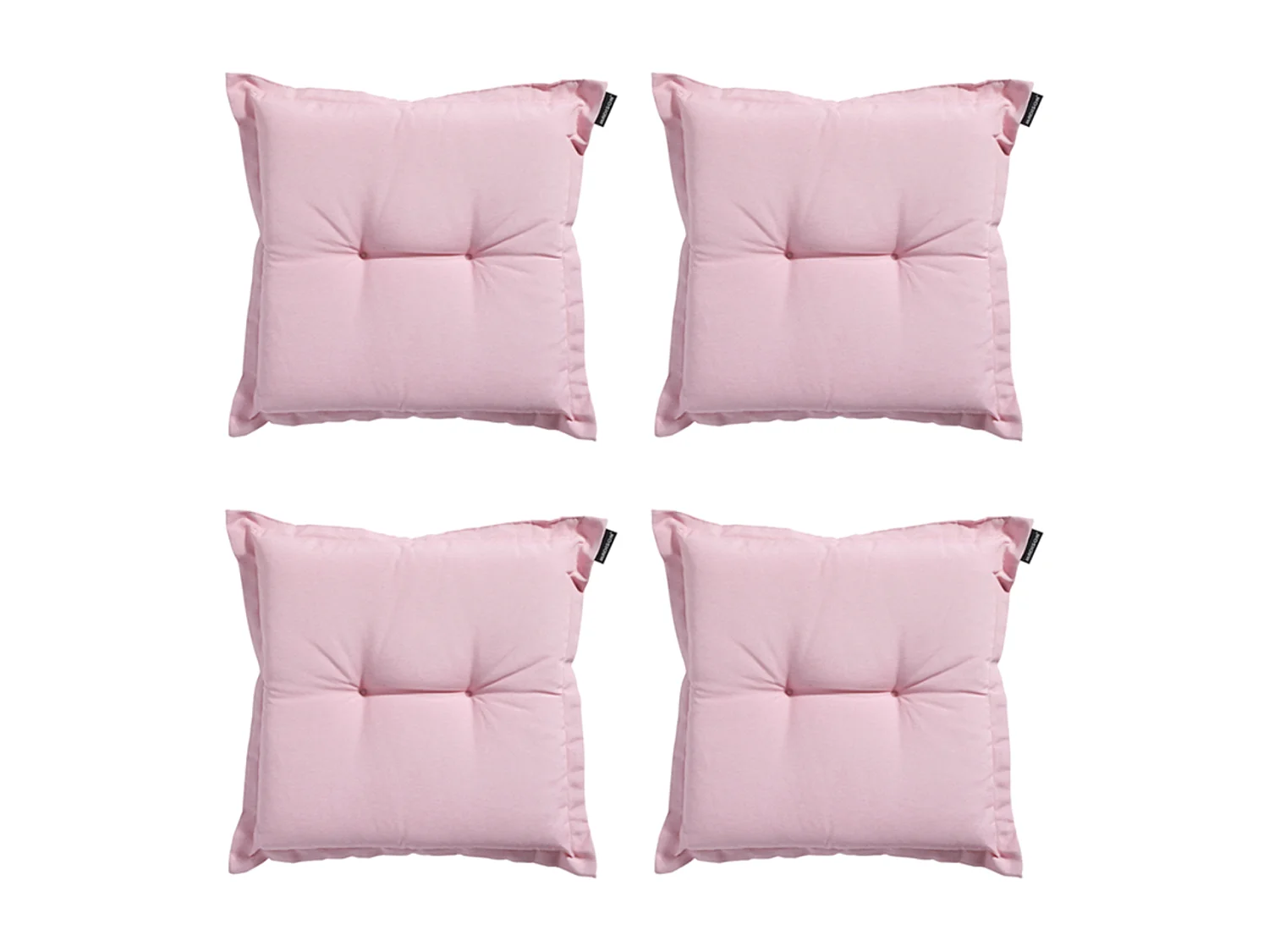 Coussin d'assise Panama rose tendre - Environ 50 x 50 cm - Lot de 4