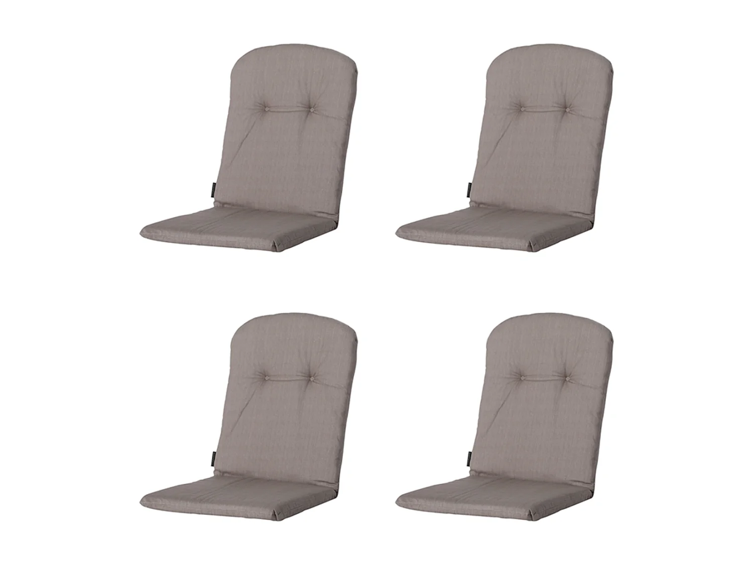Tub Chair Kissen High Back Basic Taupe - Ca. 96x45 cm - 4er Set