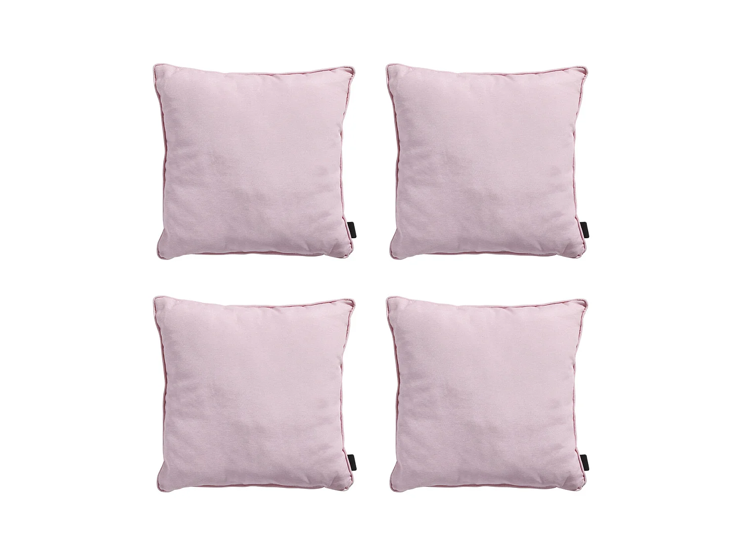 Coussin décoratif Panama rose tendre - Env. 60x60 cm - Lot de 4