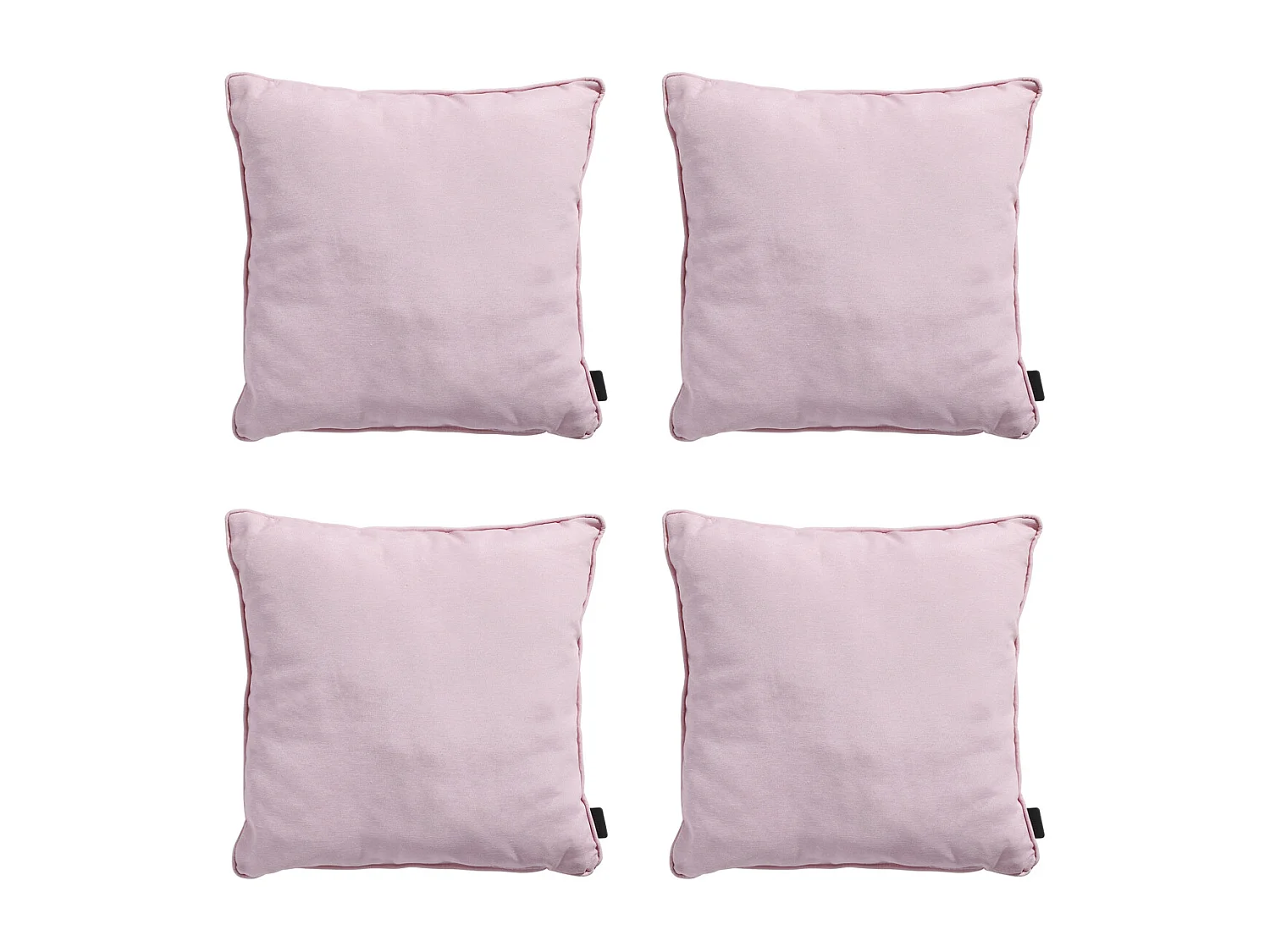 Coussin décoratif Panama rose tendre - Env. 60x60 cm - Lot de 4