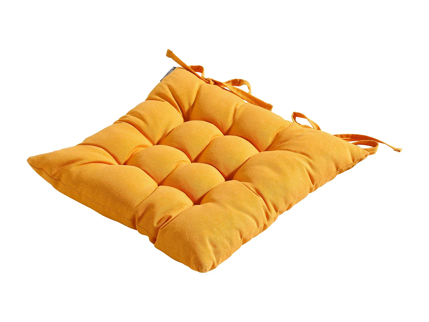 Coussin d'assise Toscane Panama doré brillant - Env. 46 x 46 cm - Lot de 4