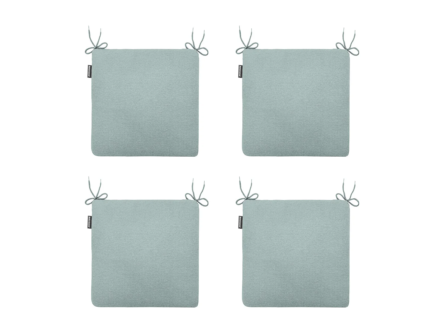 Coussin d'assise Naples bleu azur - Env. 40x40 cm - Lot de 4