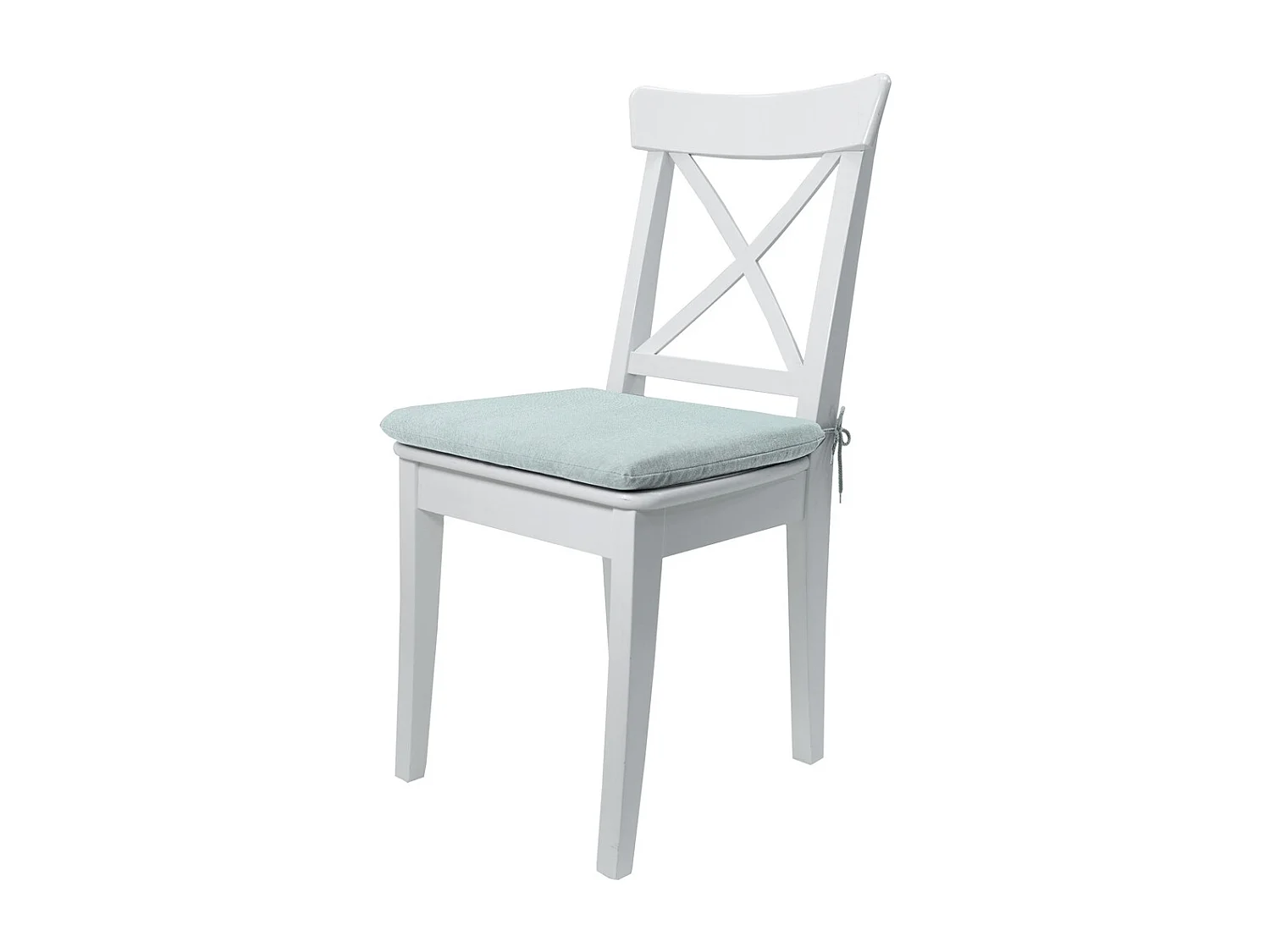 Coussin d'assise Naples bleu azur - Env. 40x40 cm - Lot de 4