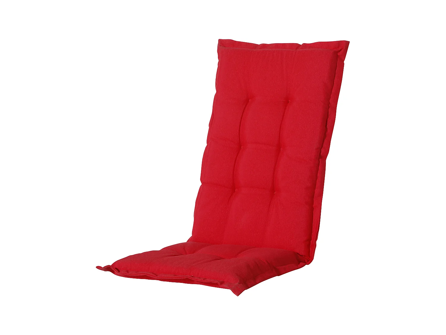 Coussin de chaise de jardin haut dossier Panama rouge - Environ 123 x 50 cm - Lot de 4