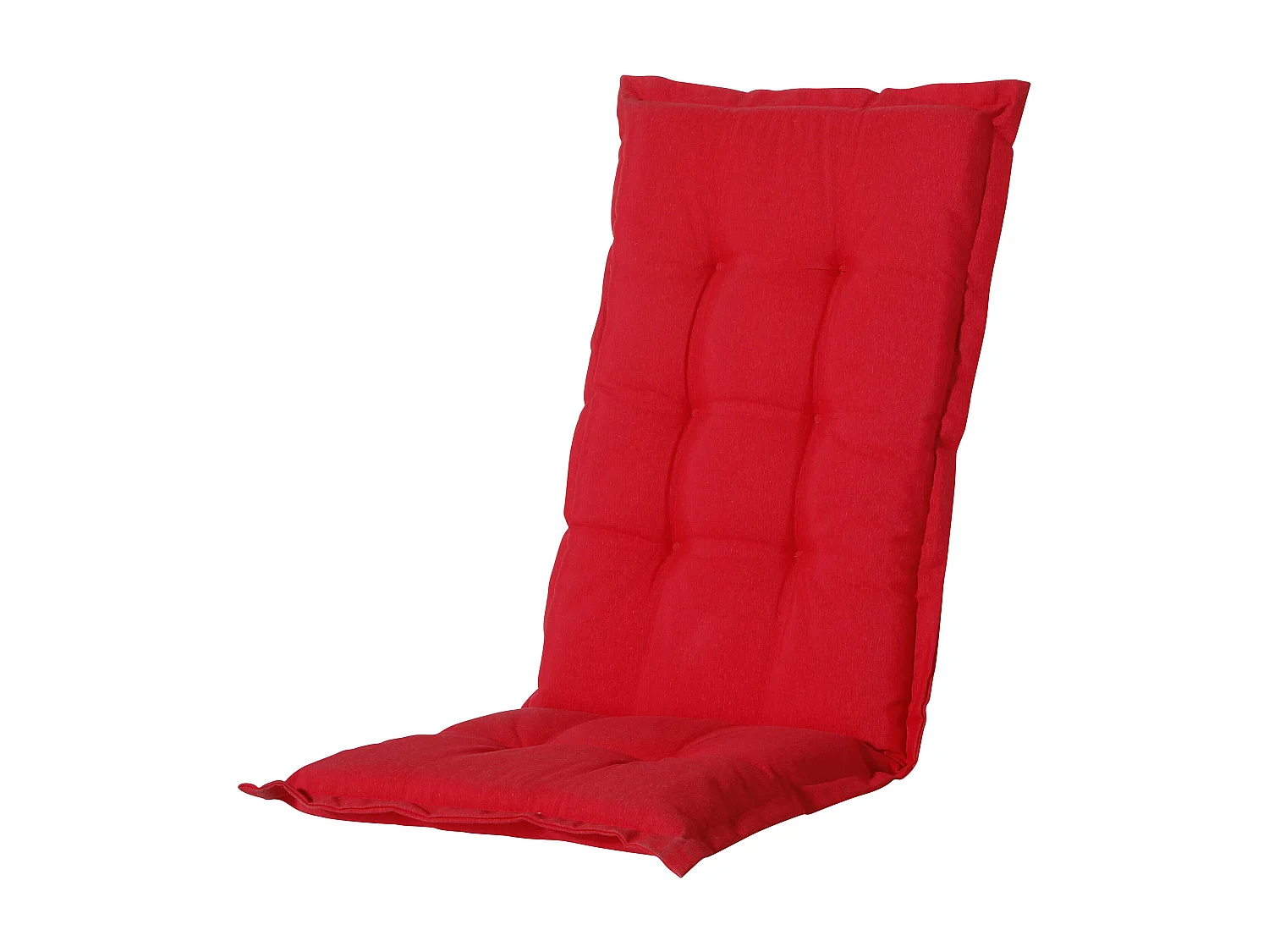 Coussin de chaise de jardin haut dossier Panama rouge - Environ 123 x 50 cm - Lot de 4