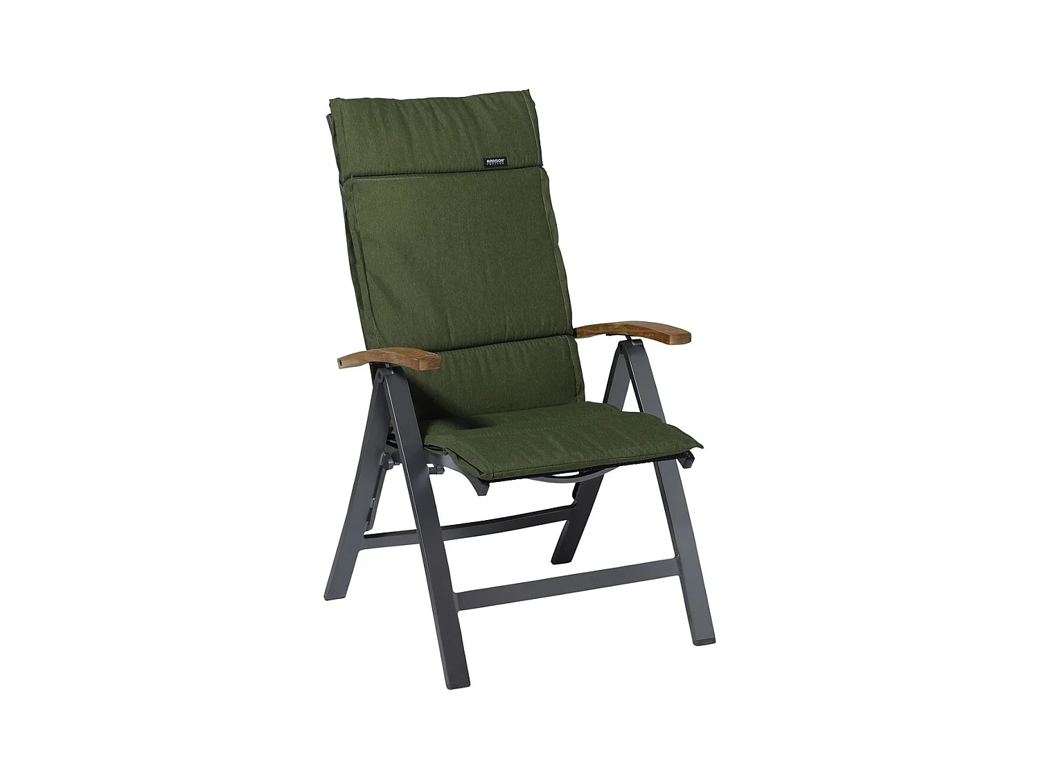 Coussin de jardin Fiber Deluxe Panama vert - Env. 125 x 50 cm - Lot de 4