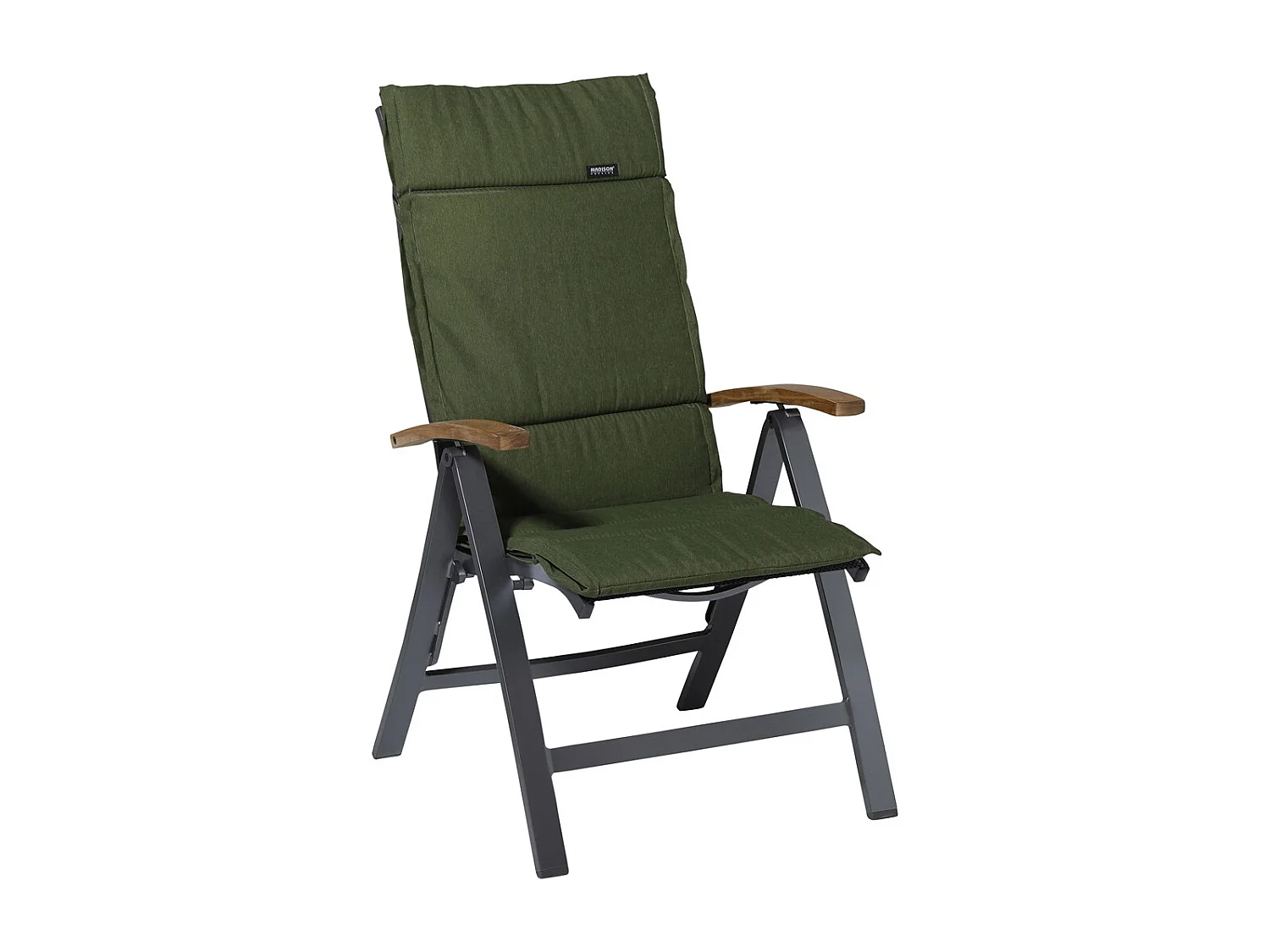 Coussin de jardin Fiber Deluxe Panama vert - Env. 125 x 50 cm - Lot de 4