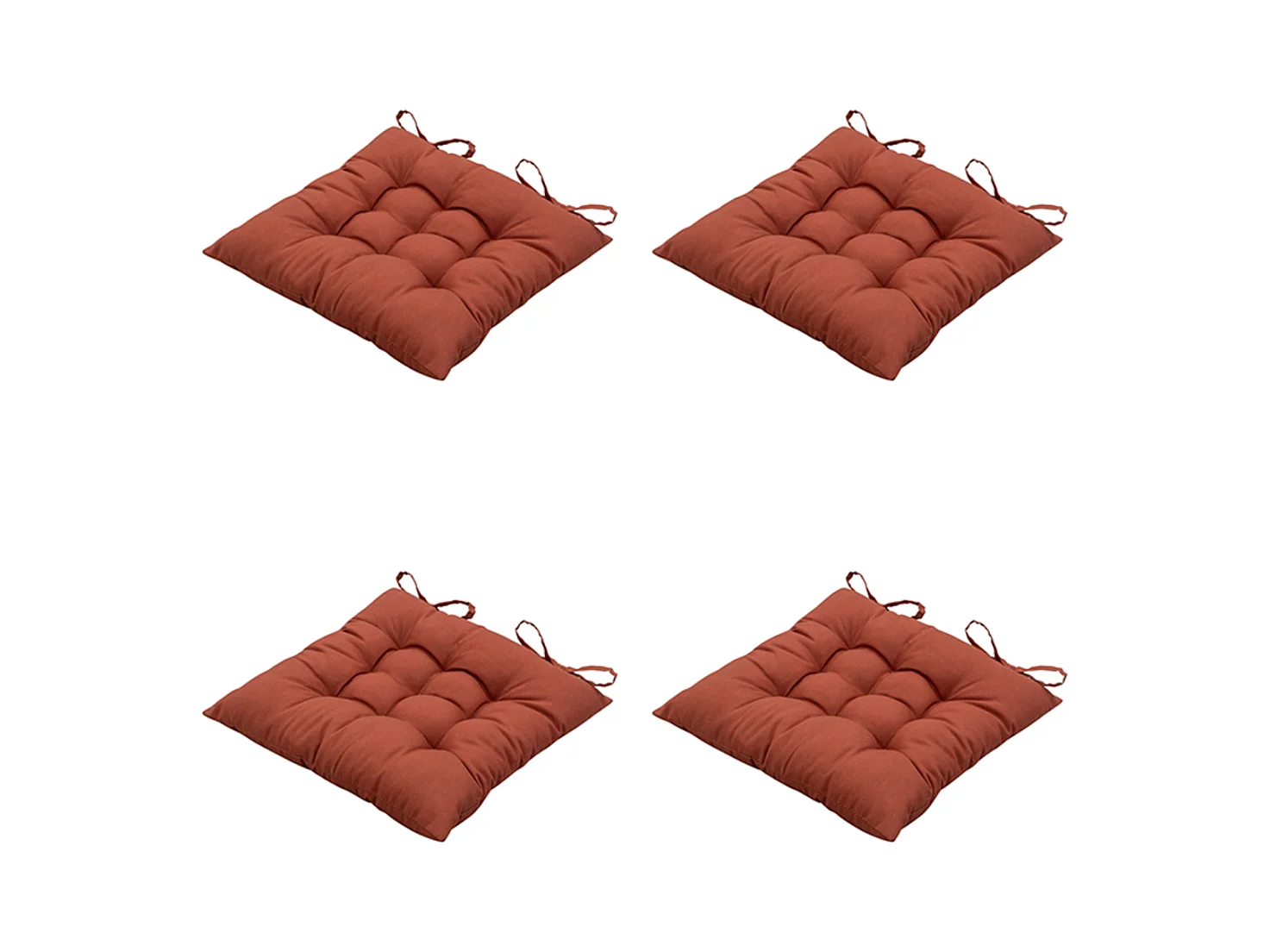 Coussin d'assise Panama Terra - Environ 46 x 46 cm - Lot de 4