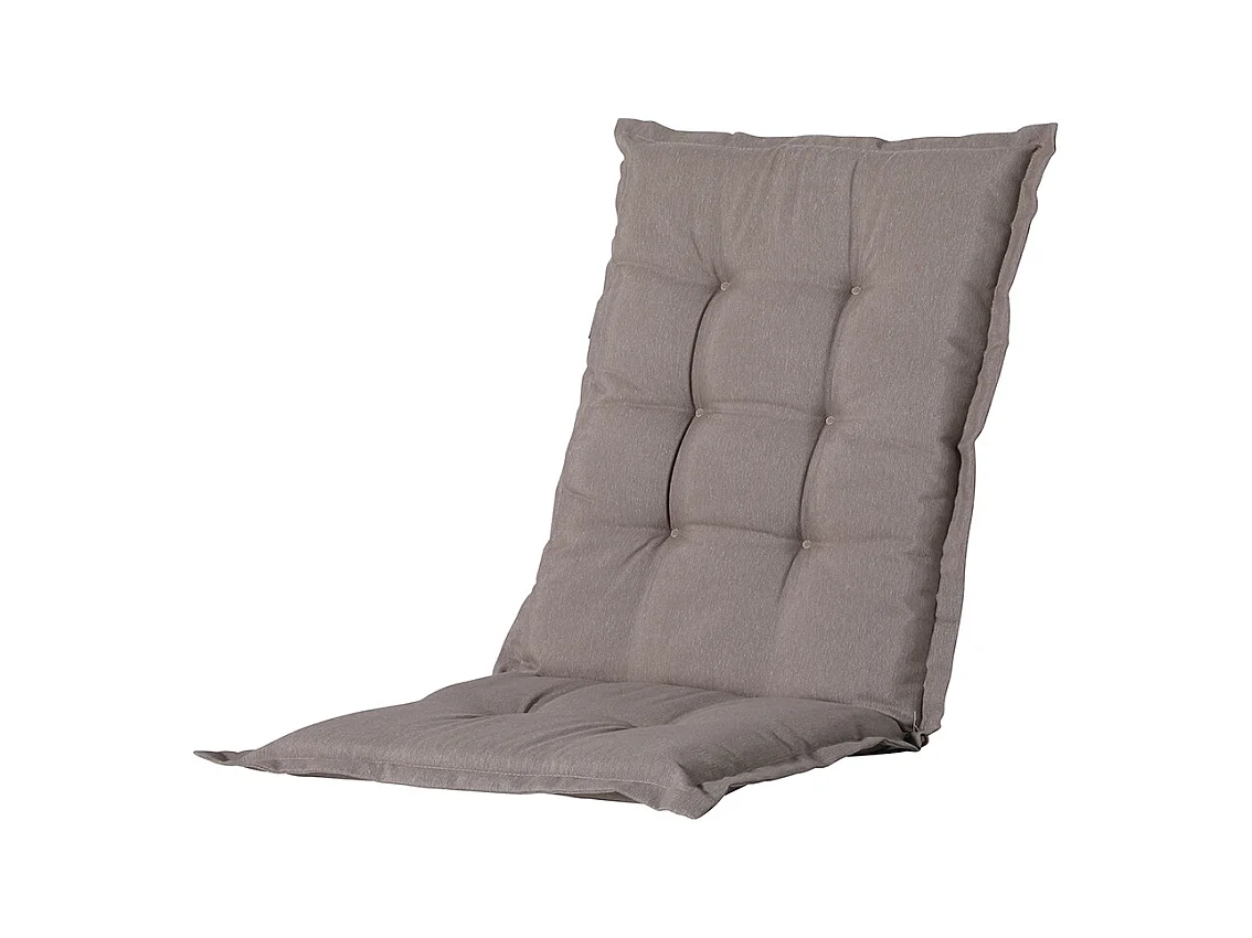 Coussin de chaise de jardin dossier bas en jute Panama - Dimensions approximatives : 105 x 50 cm - Lot de 4