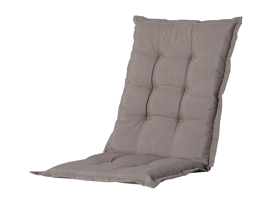 Coussin de chaise de jardin dossier bas en jute Panama - Dimensions approximatives : 105 x 50 cm - Lot de 4