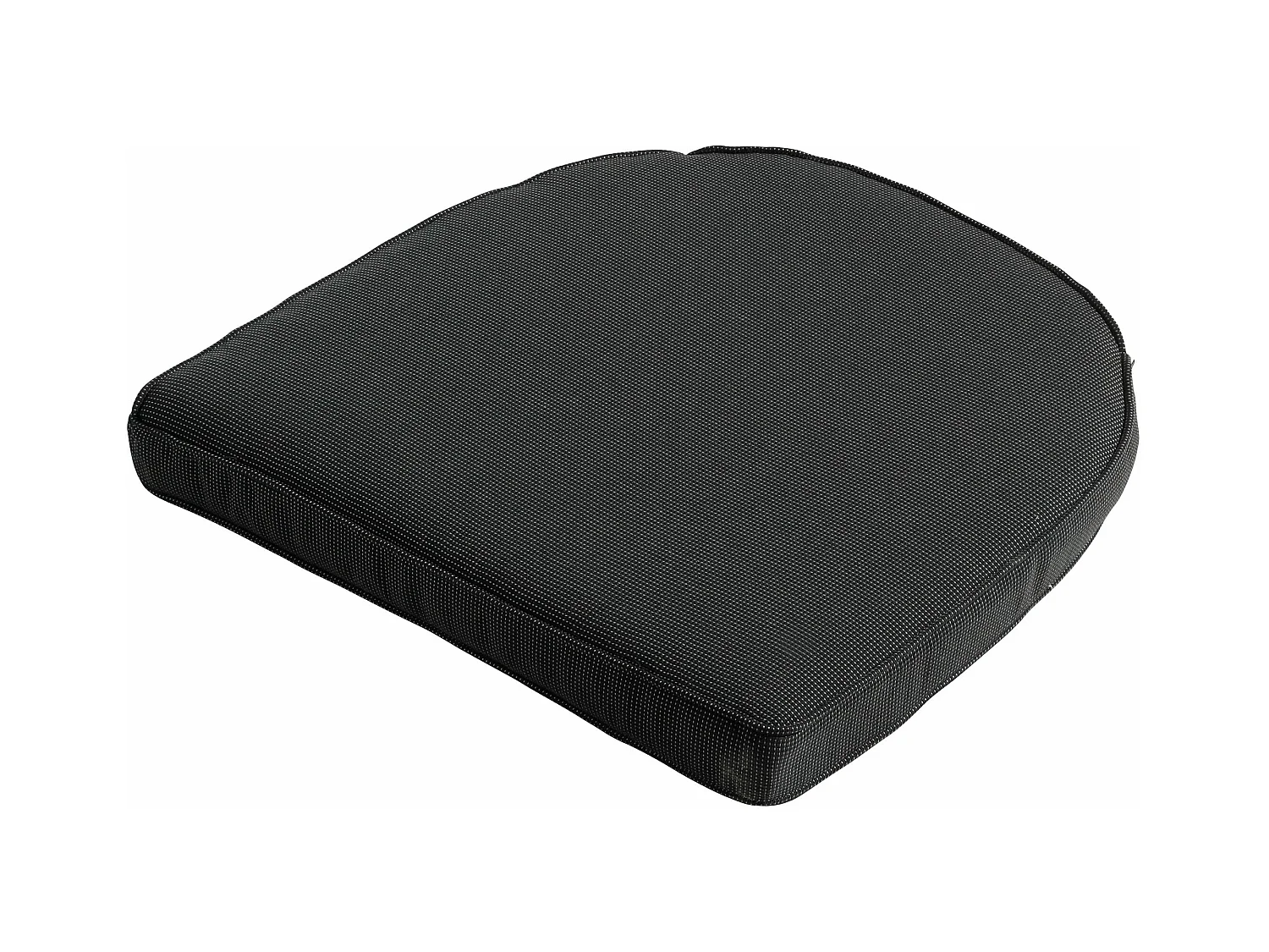 Coussin d'assise en osier York Rib noir - Environ 48 x 48 cm - Lot de 4