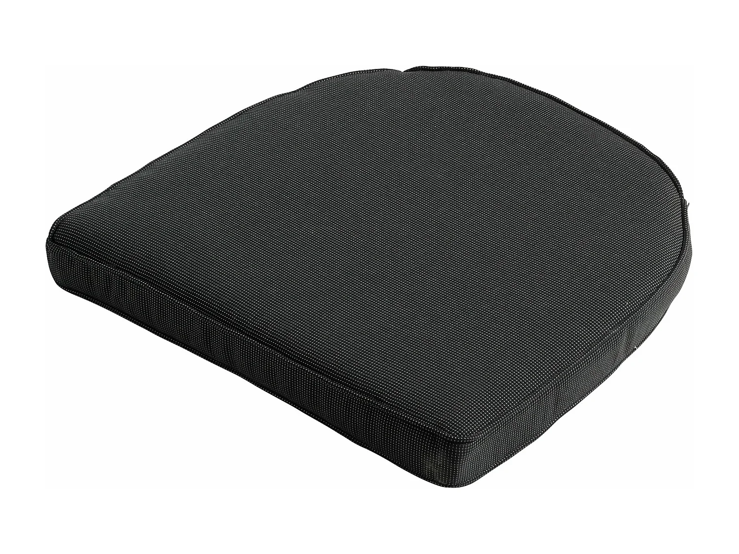 Coussin d'assise en osier York Rib noir - Environ 48 x 48 cm - Lot de 4