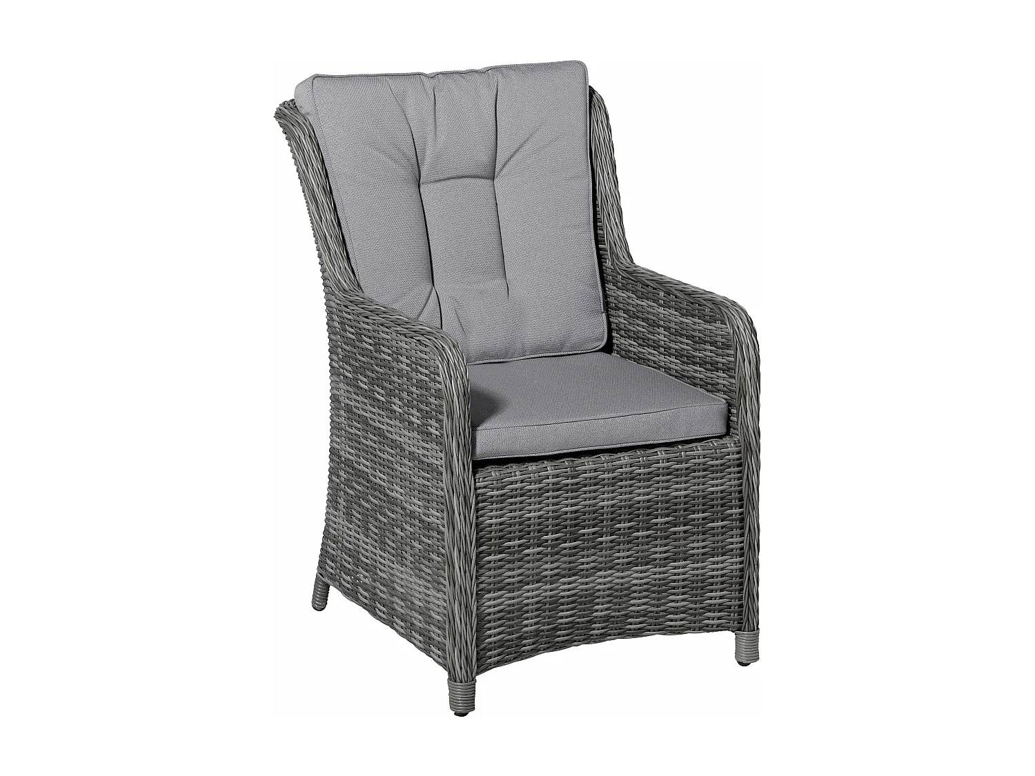 Ensemble de salle à manger d'extérieur en osier Manchester gris clair - Env. 95 x 46 cm